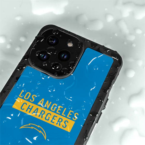 NFL Los Angeles Chargers Blue Performance Series iPhone 15 Pro Waterproof Case